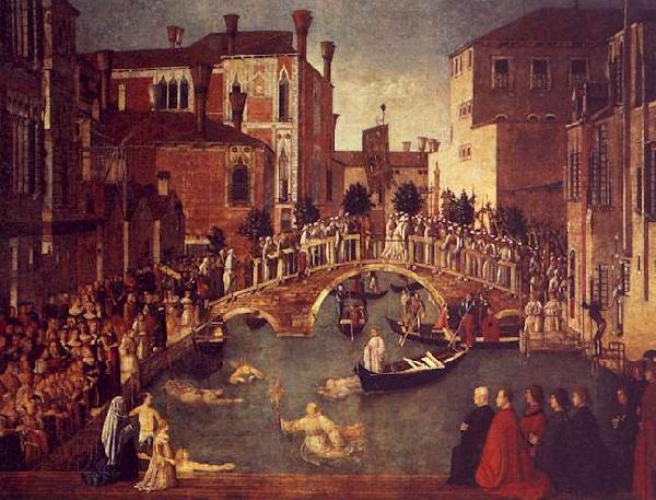 Gentile Bellini The Miracle of the True Cross near the San Lorenzo China oil painting art